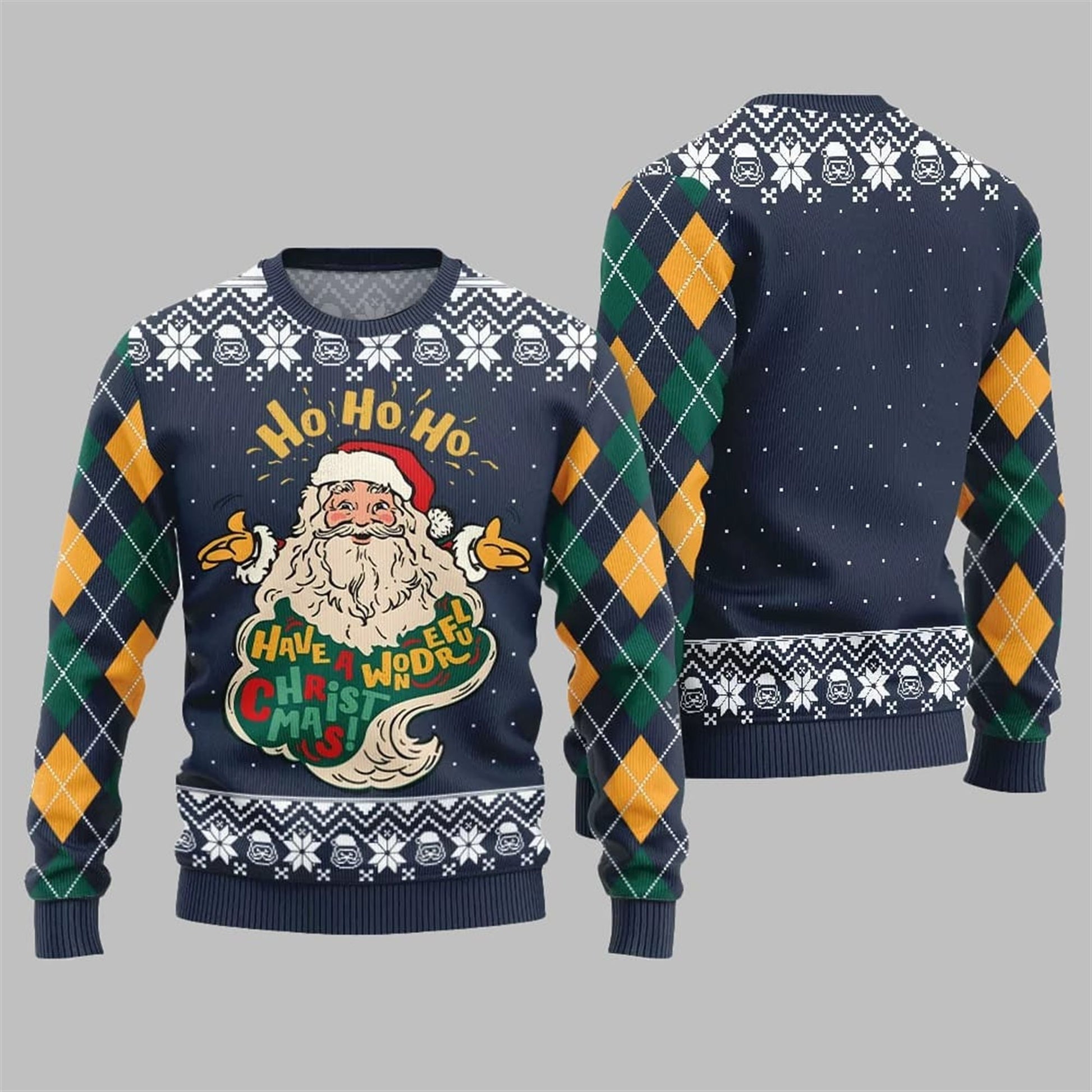 2026 Christmas Santa Have A Wonderful Ugly Sweater - Moonbestprint