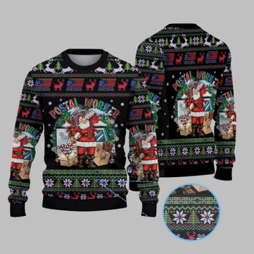 2026 Christmas Santa United States Postal Service Christmas Ugly Sweater - Moonbestprint