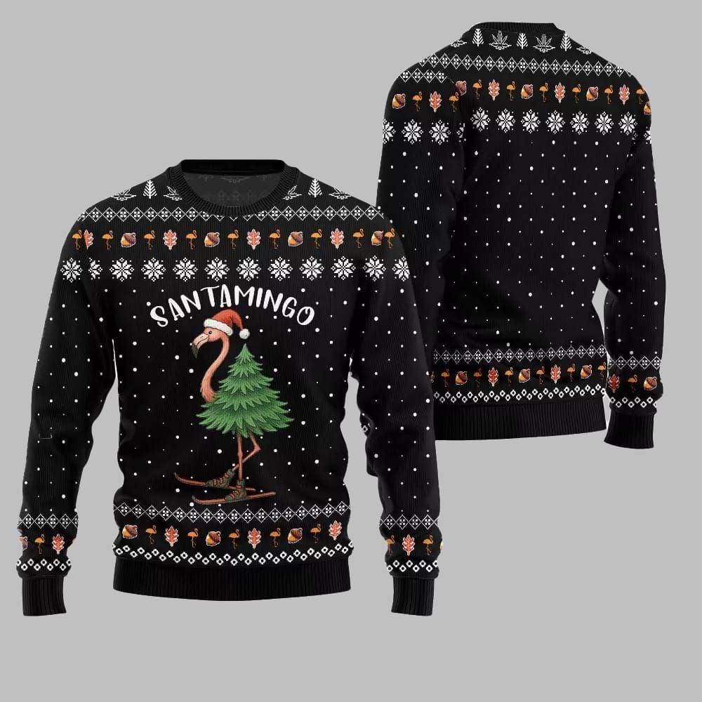 2026 Christmas Santamingo Ugly Christmas Sweater - Moonbestprint