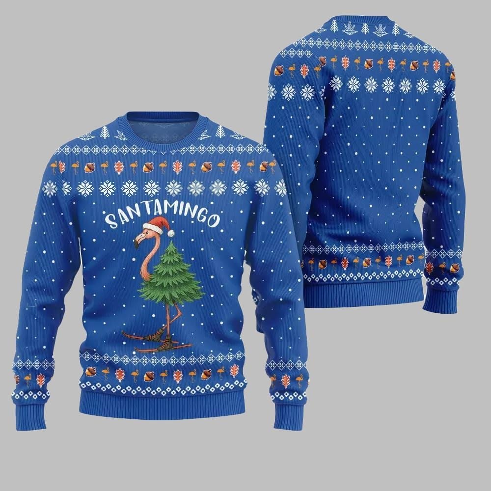 2026 Christmas Santamingo Ugly Christmas Sweater - Moonbestprint