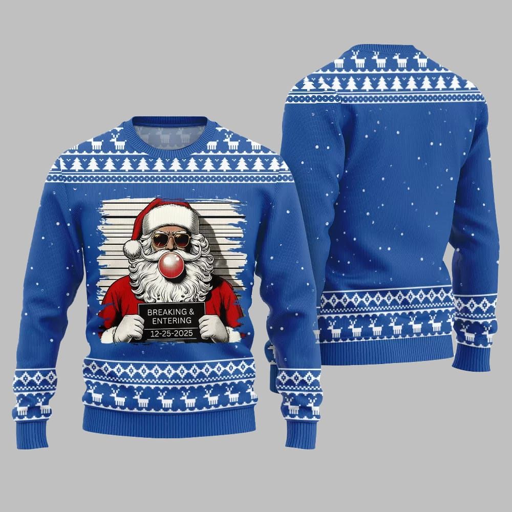 2026 Christmas Santas Breaking And Entering Ugly Christmas Sweater - Moonbestprint
