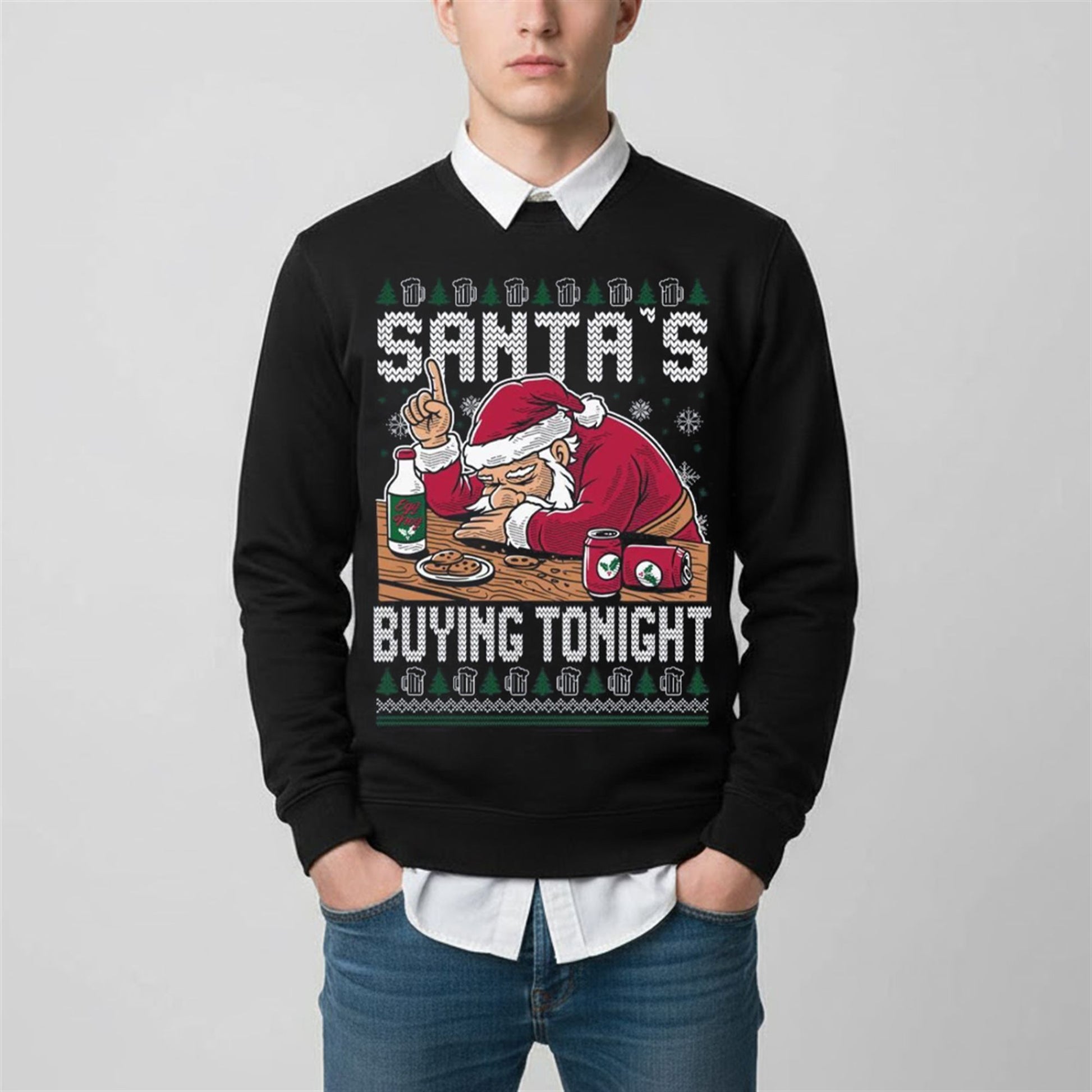 2026 Christmas Santa's Buying Tonight Ugly Sweater - Moonbestprint