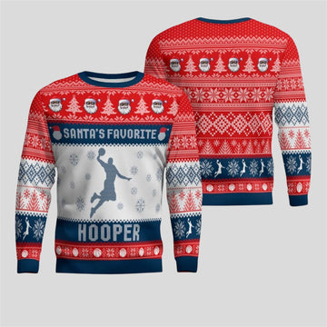 2026 Christmas Santa's Favorite Hooper Ugly Sweater - Moonbestprint