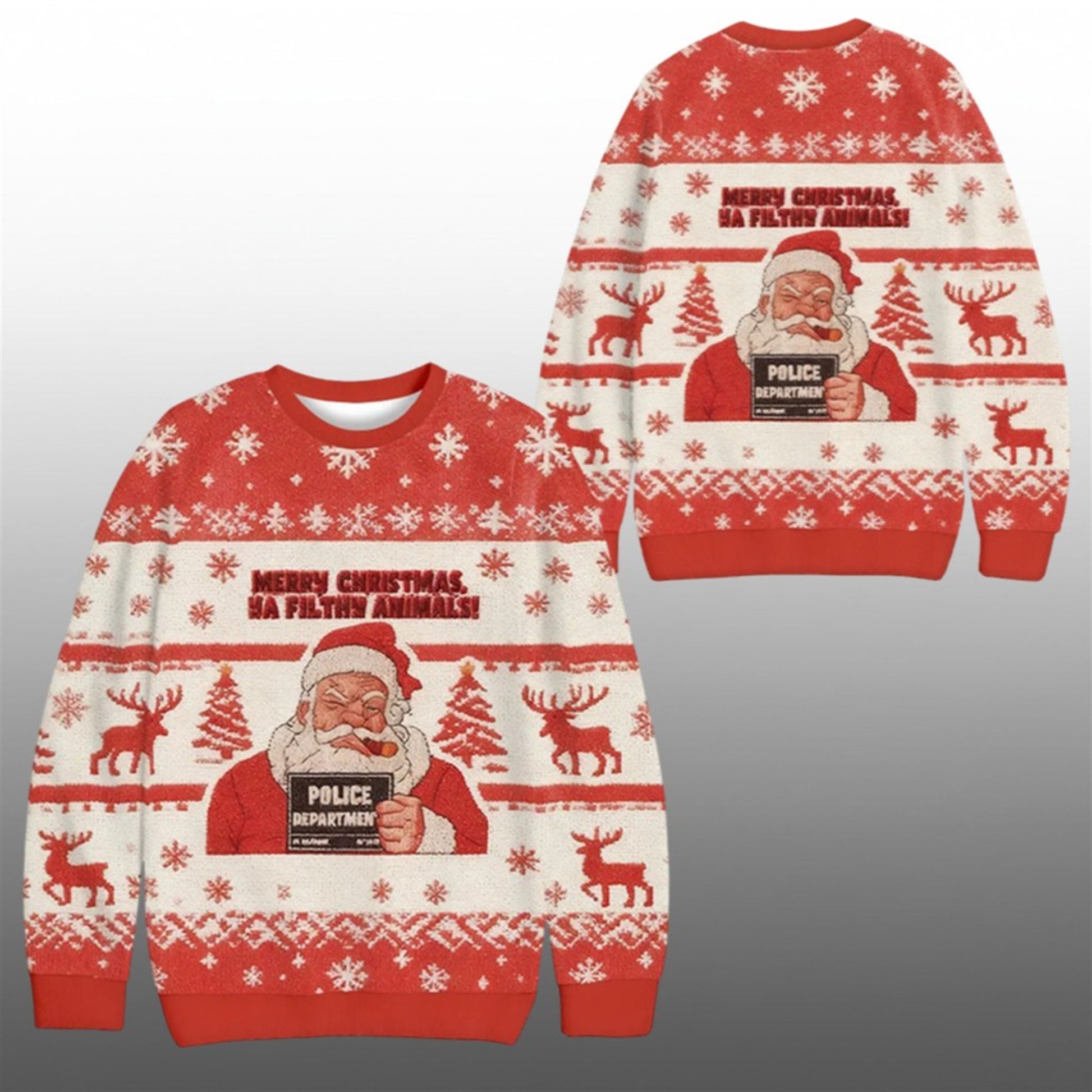 2026 Christmas Santa's Mugshot Funny Ugly Sweater - Moonbestprint