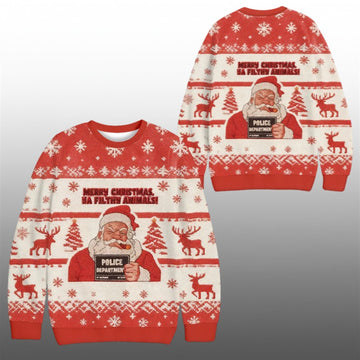 2026 Christmas Santa's Mugshot Funny Ugly Sweater - Moonbestprint