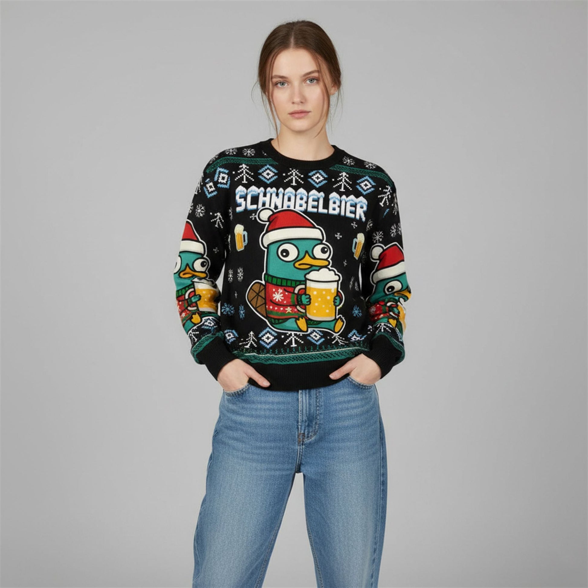2026 Christmas Schnabel Bier Ugly Sweater - Moonbestprint