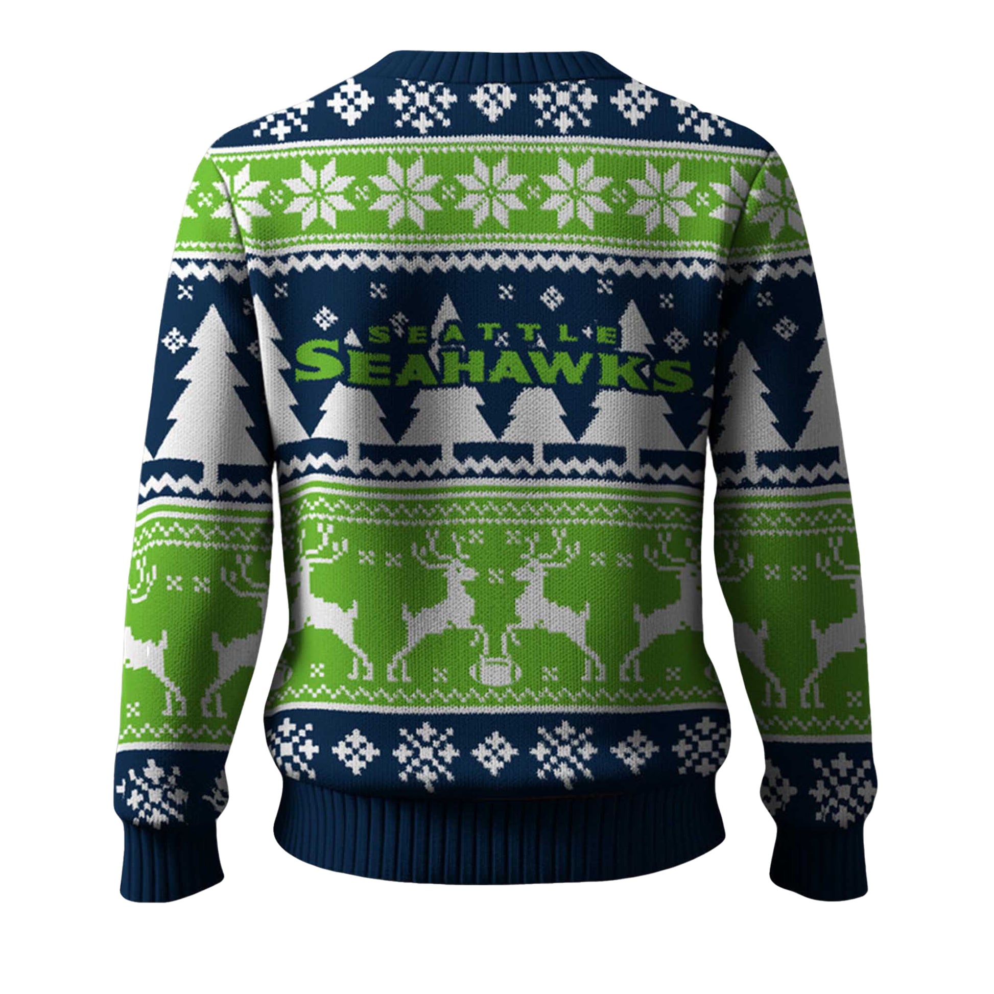 2025 Christmas Seahawks Reindeer Football Ugly Sweater – Moonbestprint