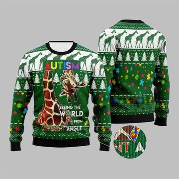 2026 Christmas Seeing The World From A Different Angle Ugly Sweater - Moonbestprint