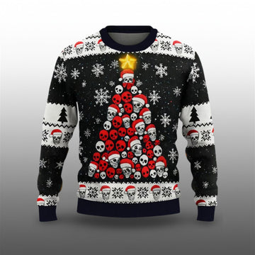2026 Christmas Skull Tree Christmas Ugly Sweater - Moonbestprint