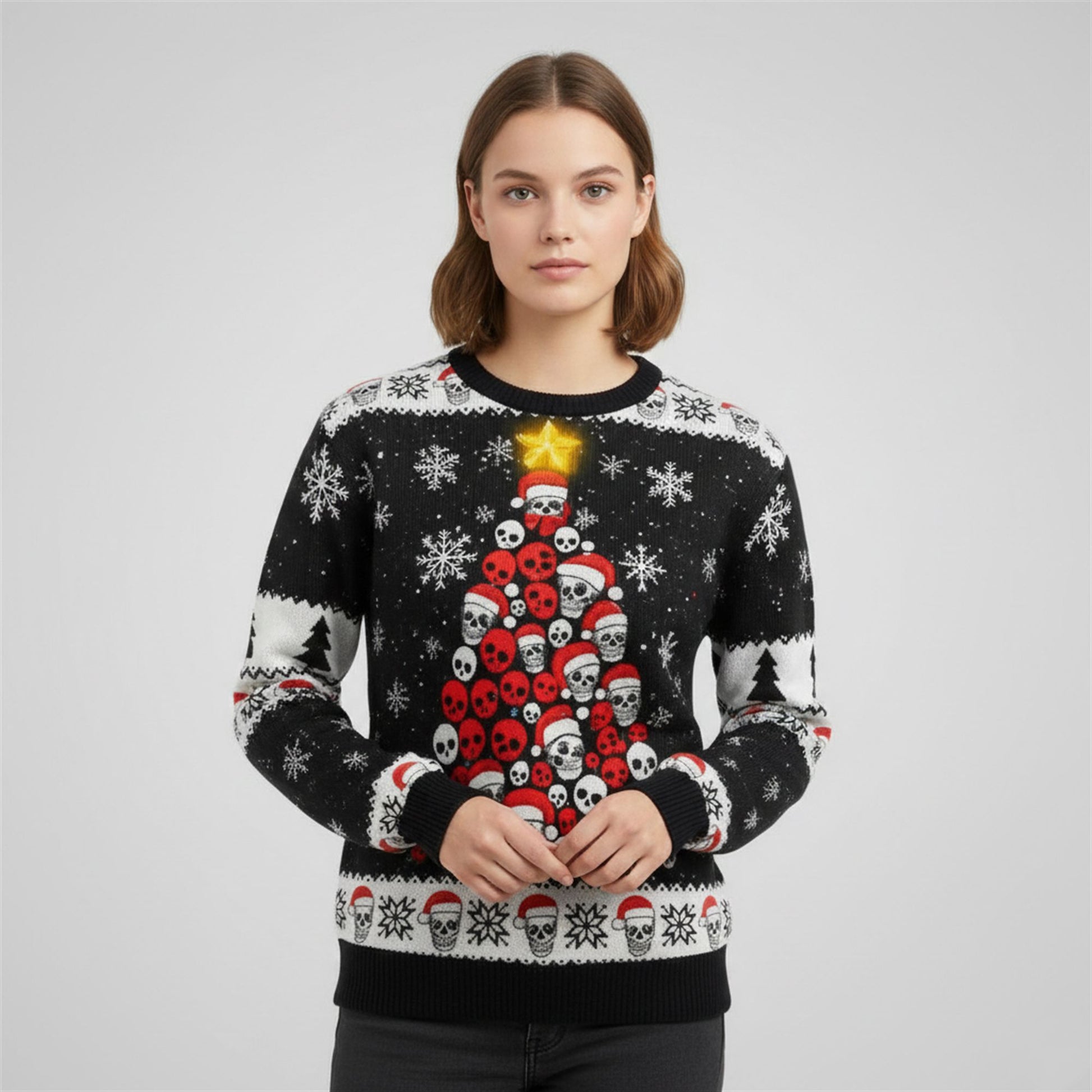 2026 Christmas Skull Tree Christmas Ugly Sweater - Moonbestprint