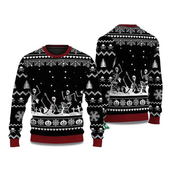 2026 Christmas Skull Ugly Sweater Moonbestprint