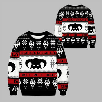2026 Christmas Skyrim Fusrodah Ugly Sweater - Moonbestprint