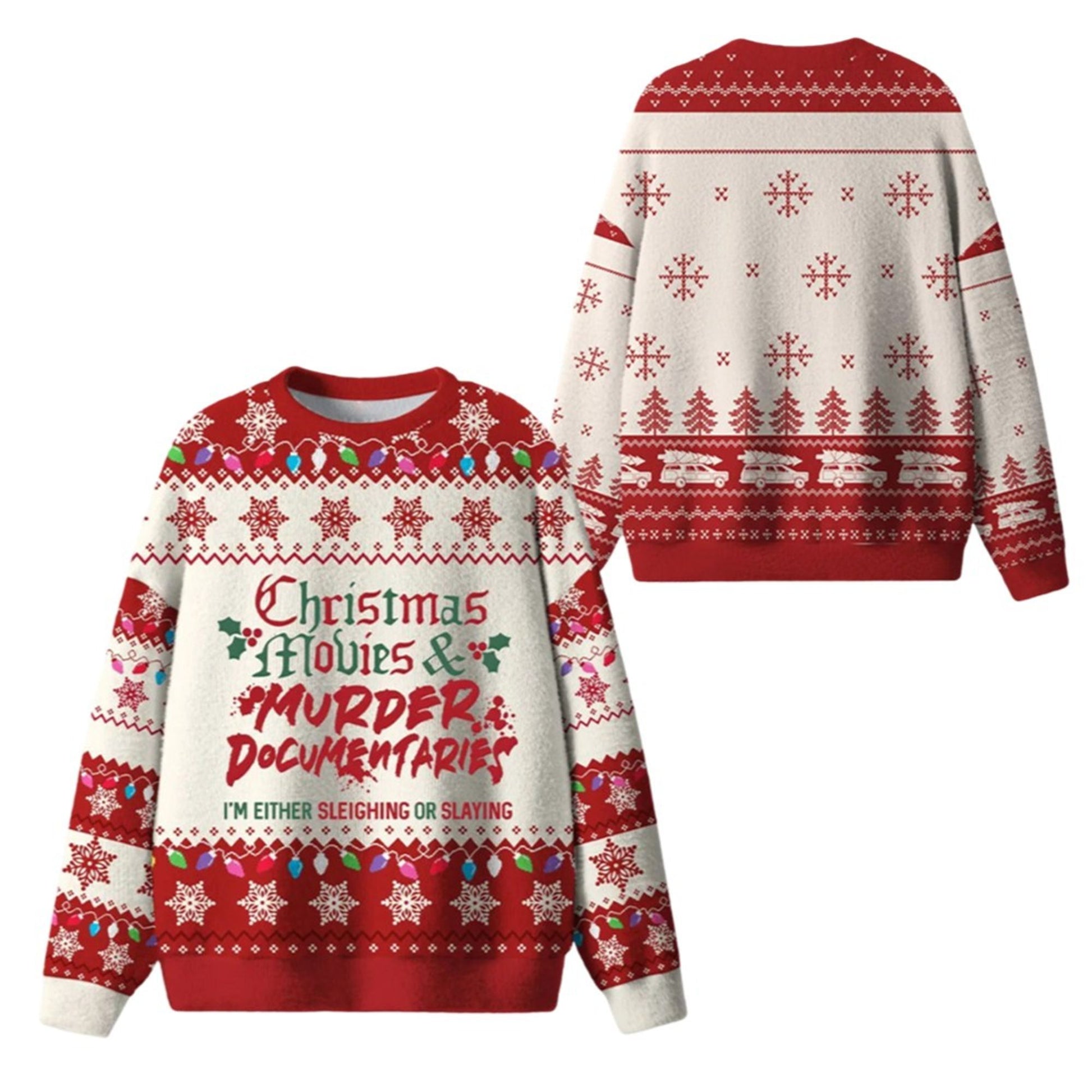 2026 Christmas Sleighin Or Slayint Ugly Sweater - Moonbestprint