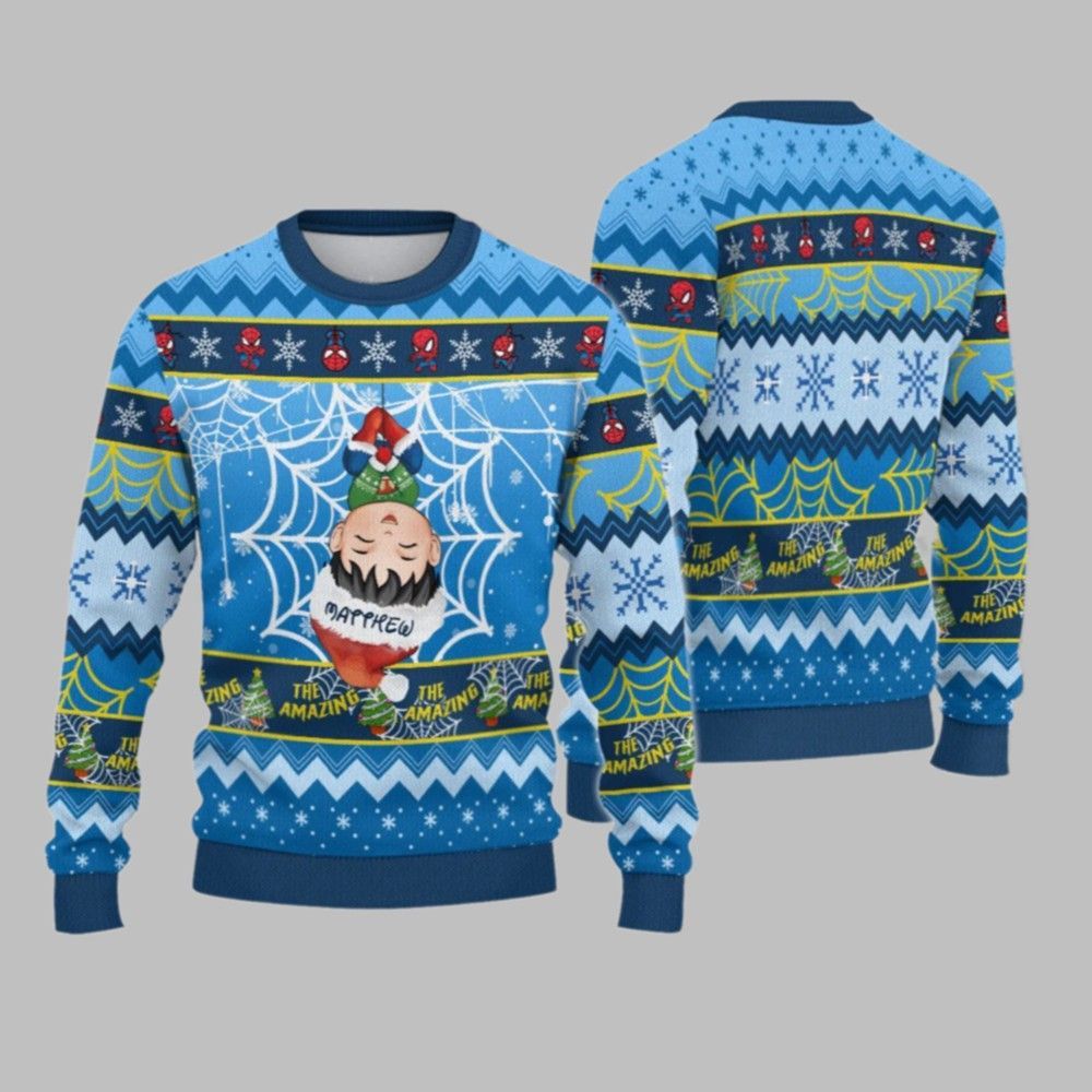 2026 Christmas Spider Superhero The Amazing Christmas Ugly Sweatshirt - Moonbestprint
