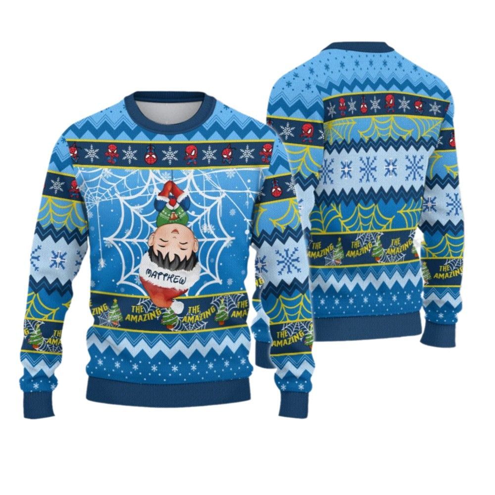 2026 Christmas Spider Superhero The Amazing Christmas Ugly Sweatshirt - Moonbestprint