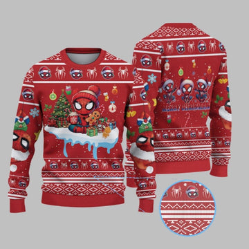 2026 Christmas Spiderman Merry Christmas Ugly Sweater - Moonbestprint