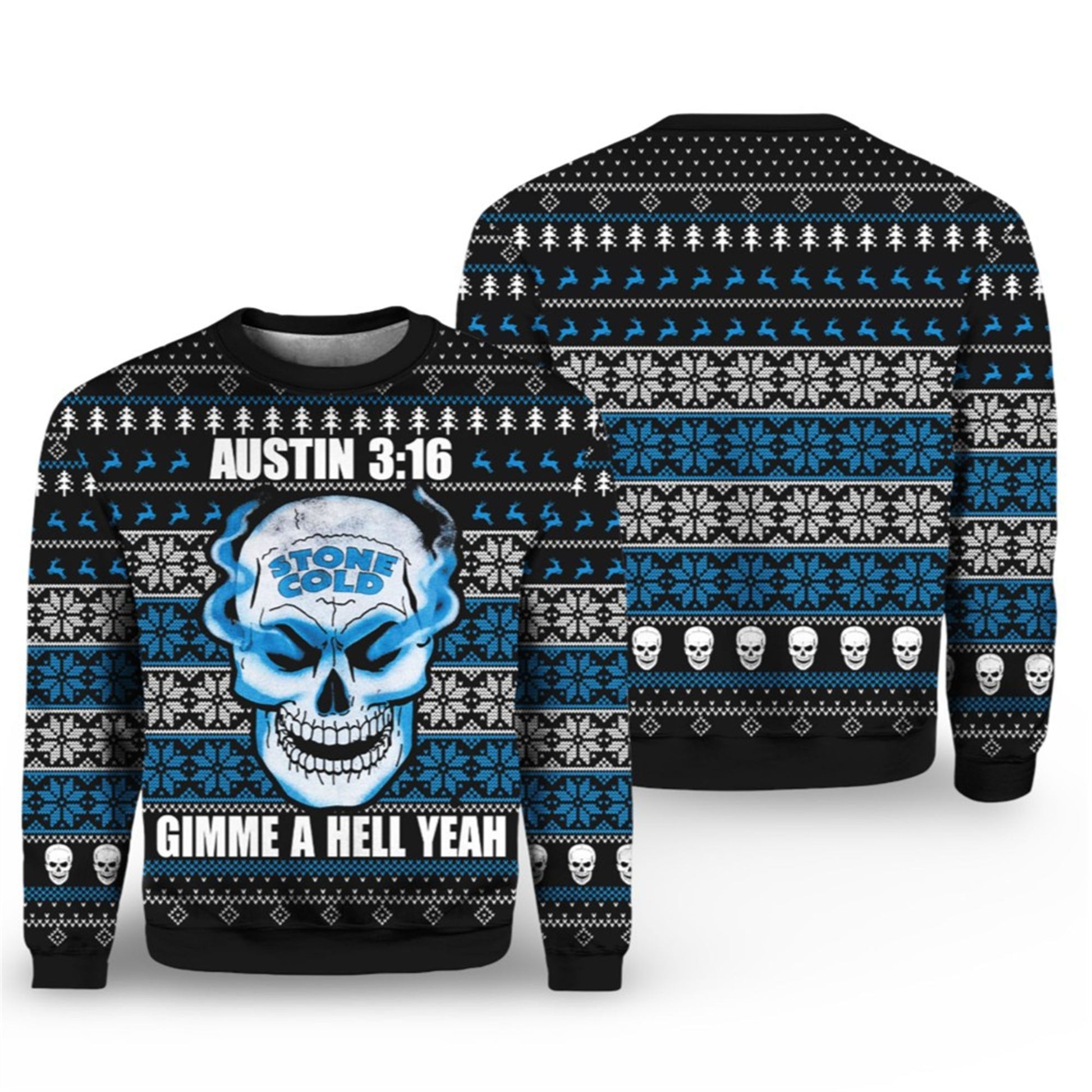 2026 Christmas Stone Cold Steve Austin 3 16 Ugly Sweater - Moonbestprint