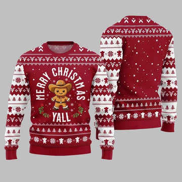 2026 Christmas Sweet & Silly Gingerbread Cookie Ugly Christmas Sweater - Moonbestprint