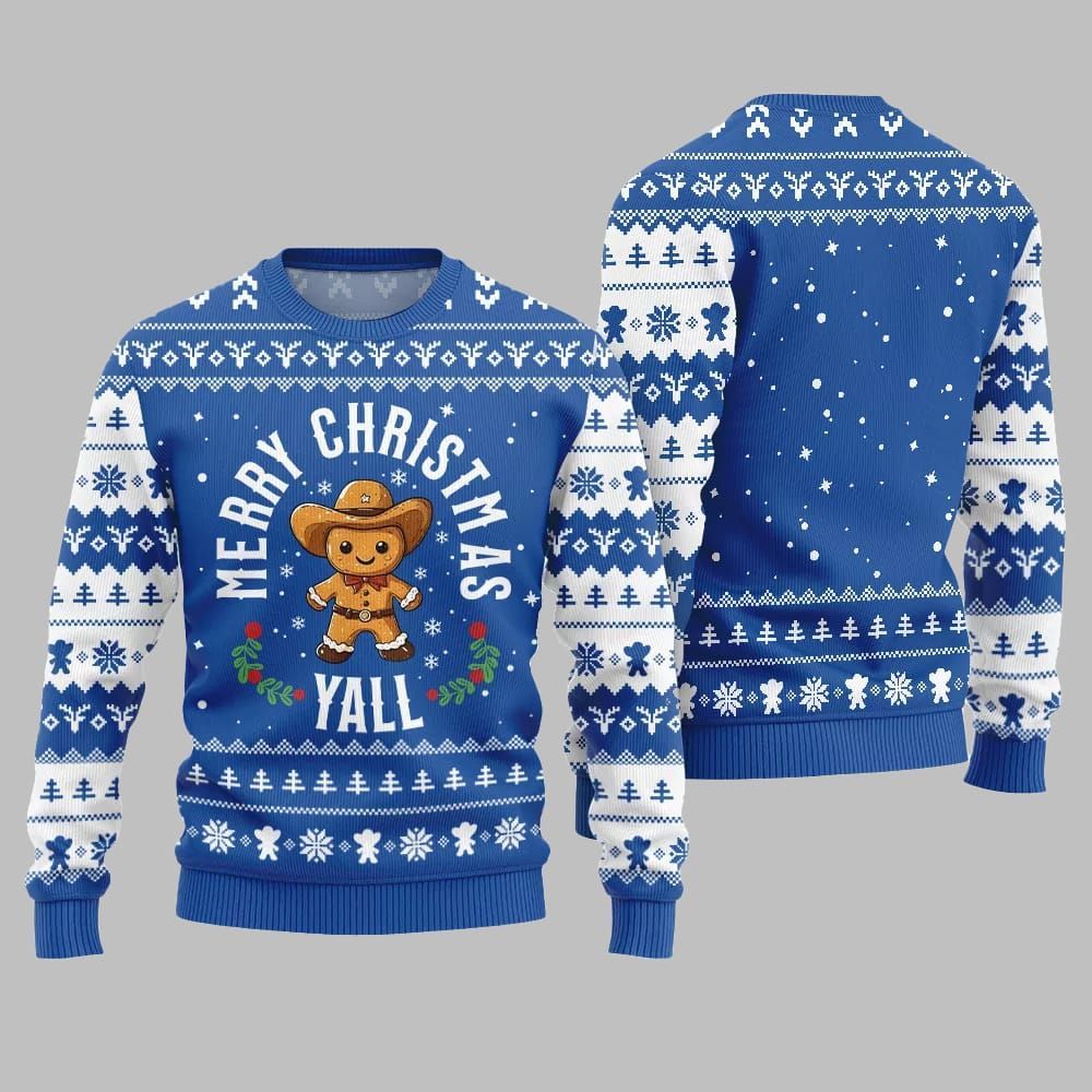 2026 Christmas Sweet & Silly Gingerbread Cookie Ugly Christmas Sweater - Moonbestprint