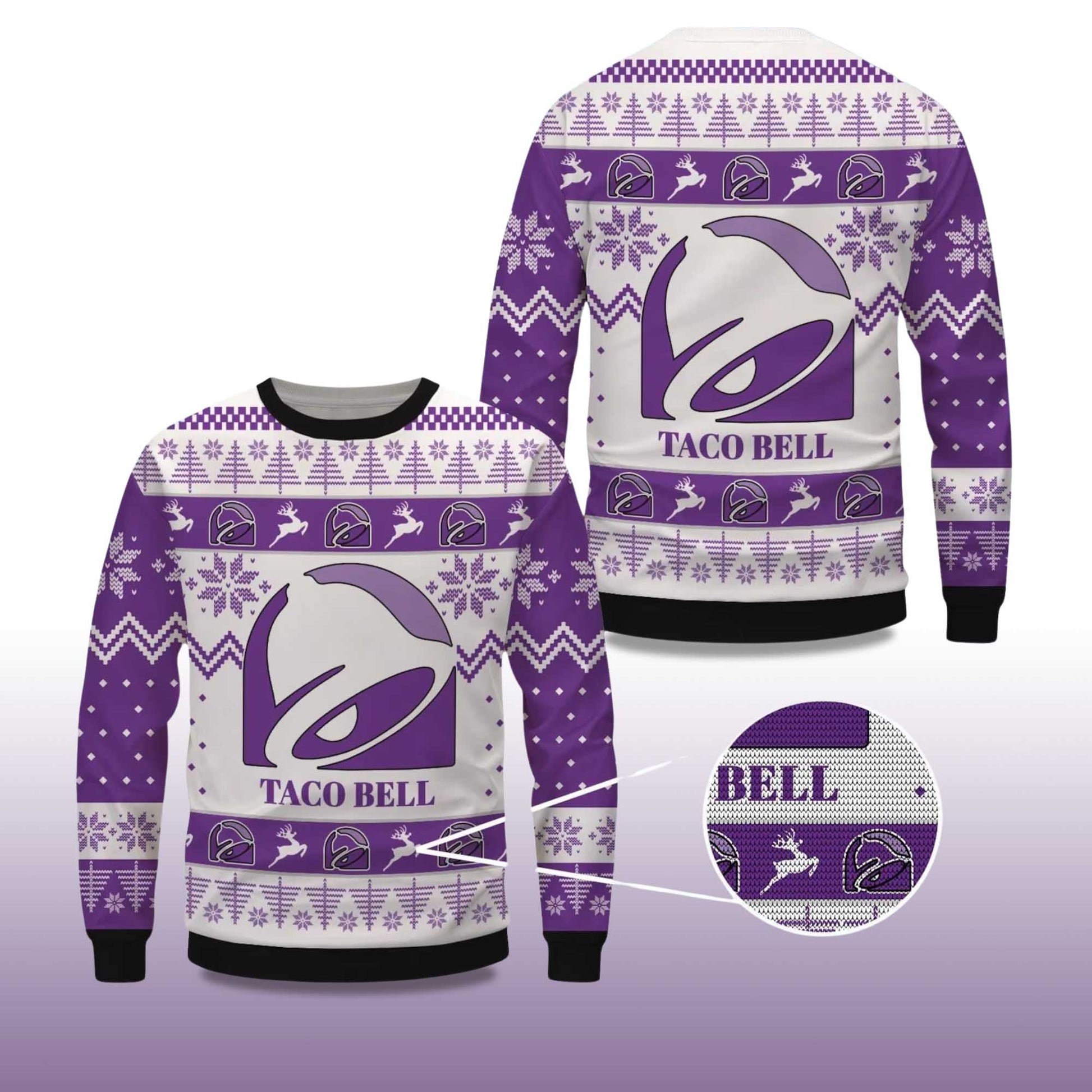 2026 Christmas Taco Bell Ugly Sweater Moonbestprint