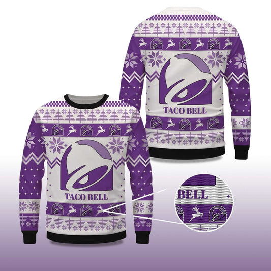 2026 Christmas Taco Bell Ugly Sweater Moonbestprint