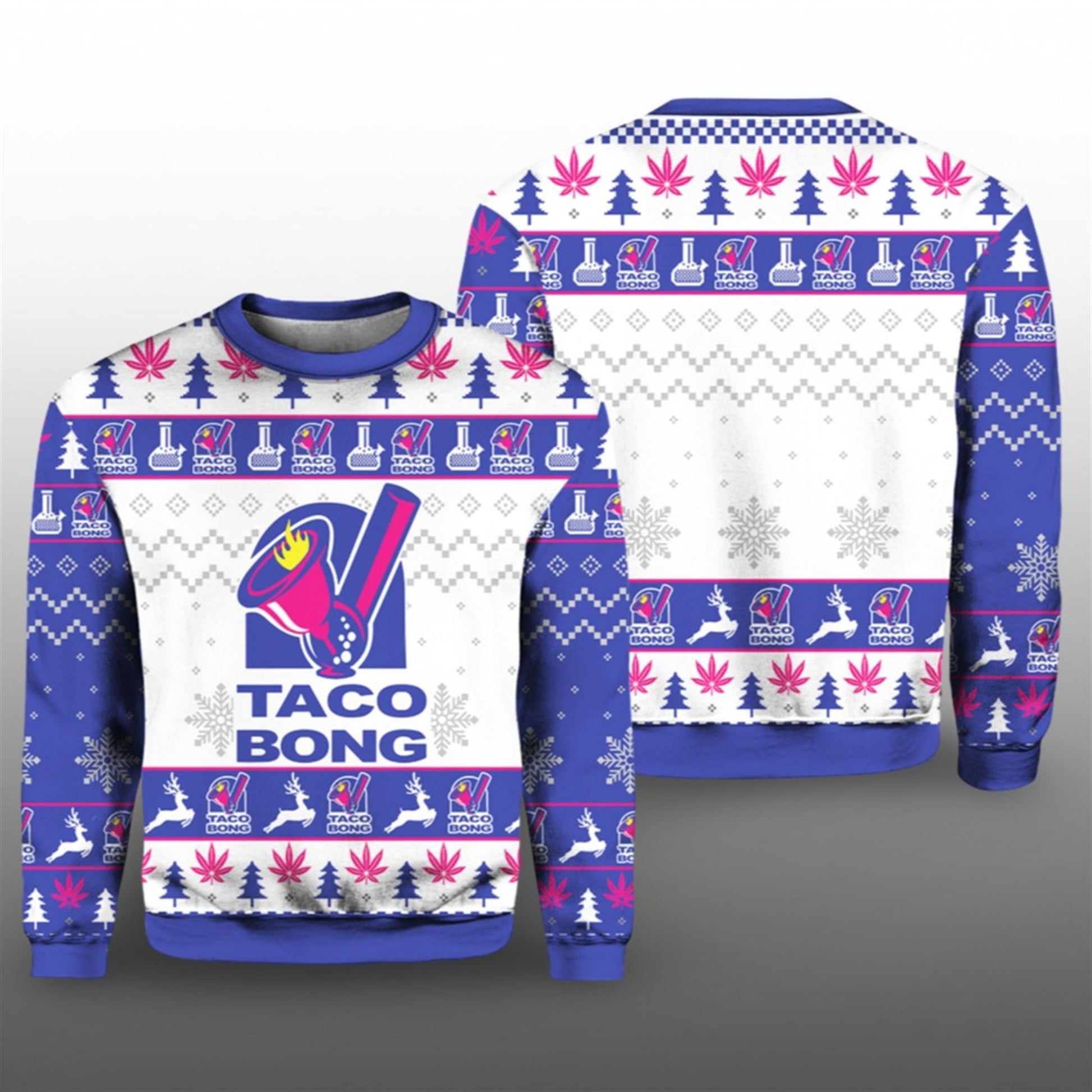 2026 Christmas Taco Bong Ugly Christmas Sweater - Moonbestprint