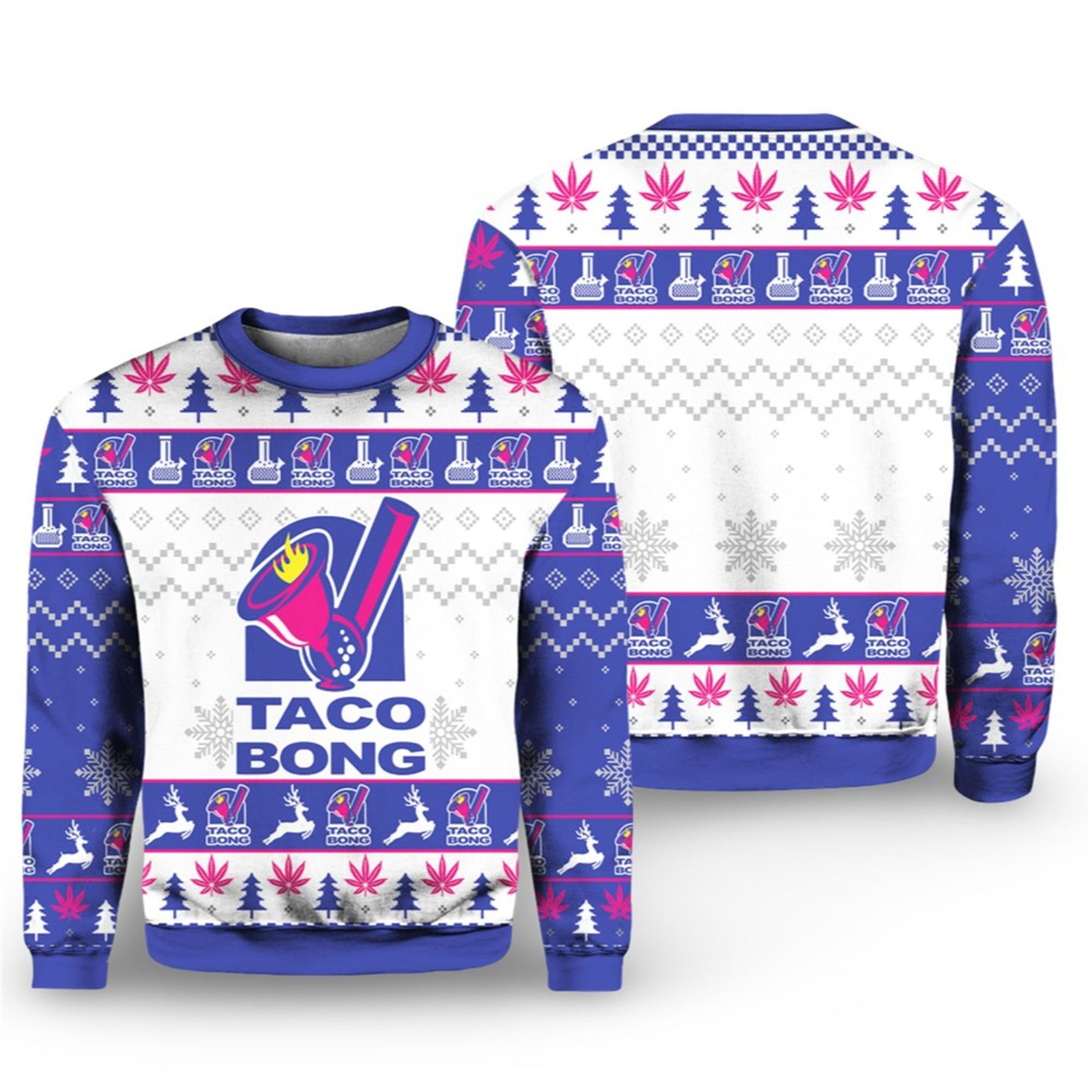 2026 Christmas Taco Bong Ugly Christmas Sweater - Moonbestprint