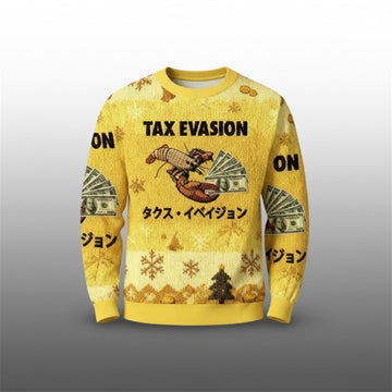 2026 Christmas Tax Evasion Shrimp Ugly Sweater - Moonbestprint