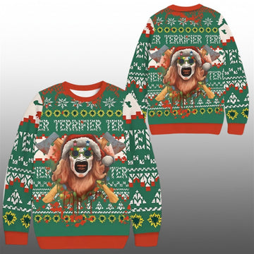 2026 Christmas Terrifier Clown Ugly Sweater - Moonbestprint