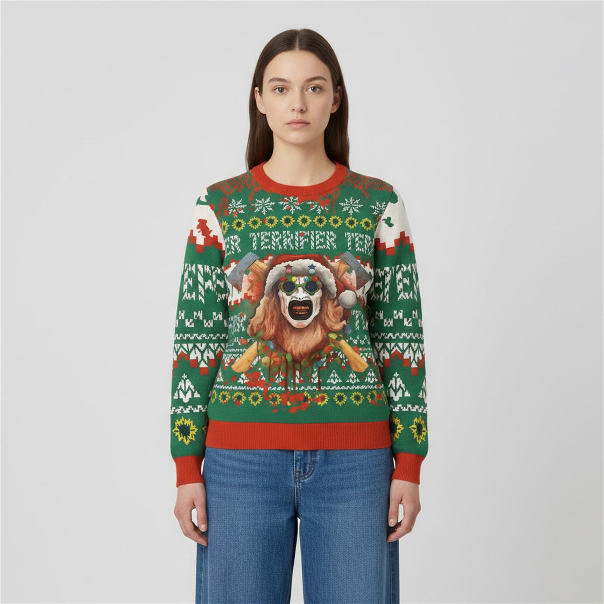 2026 Christmas Terrifier Clown Ugly Sweater - Moonbestprint
