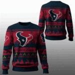 2025 Christmas Texans Festive Reindeer Tree Ugly Sweater – Moonbestprint