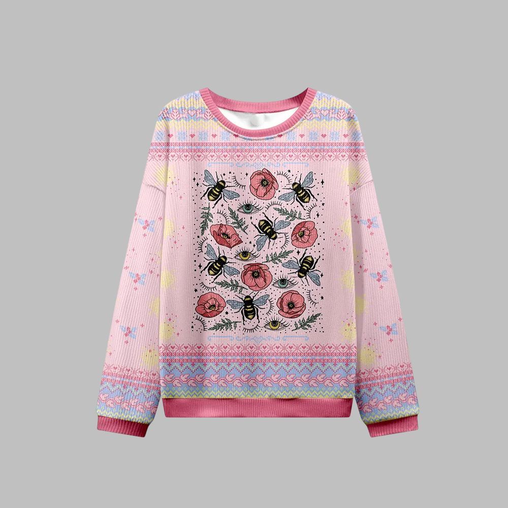 2026 Christmas The Bee's Knees Ugly Christmas Sweater - Moonbestprint