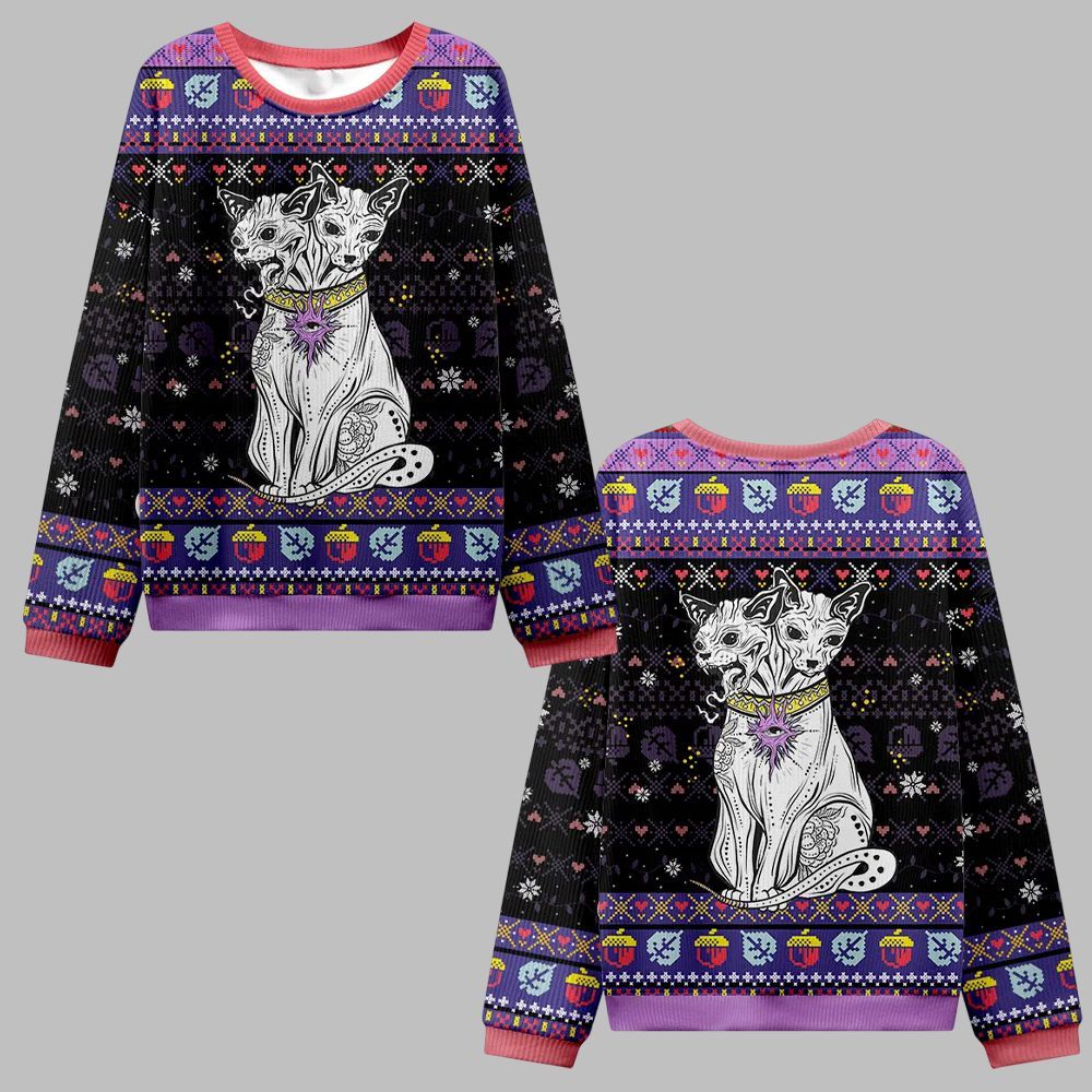 2026 Christmas The Cat Goddess Bastet Ugly Christmas Sweater - Moonbestprint