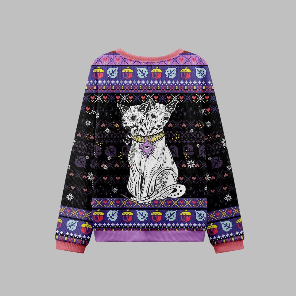 2026 Christmas The Cat Goddess Bastet Ugly Christmas Sweater - Moonbestprint