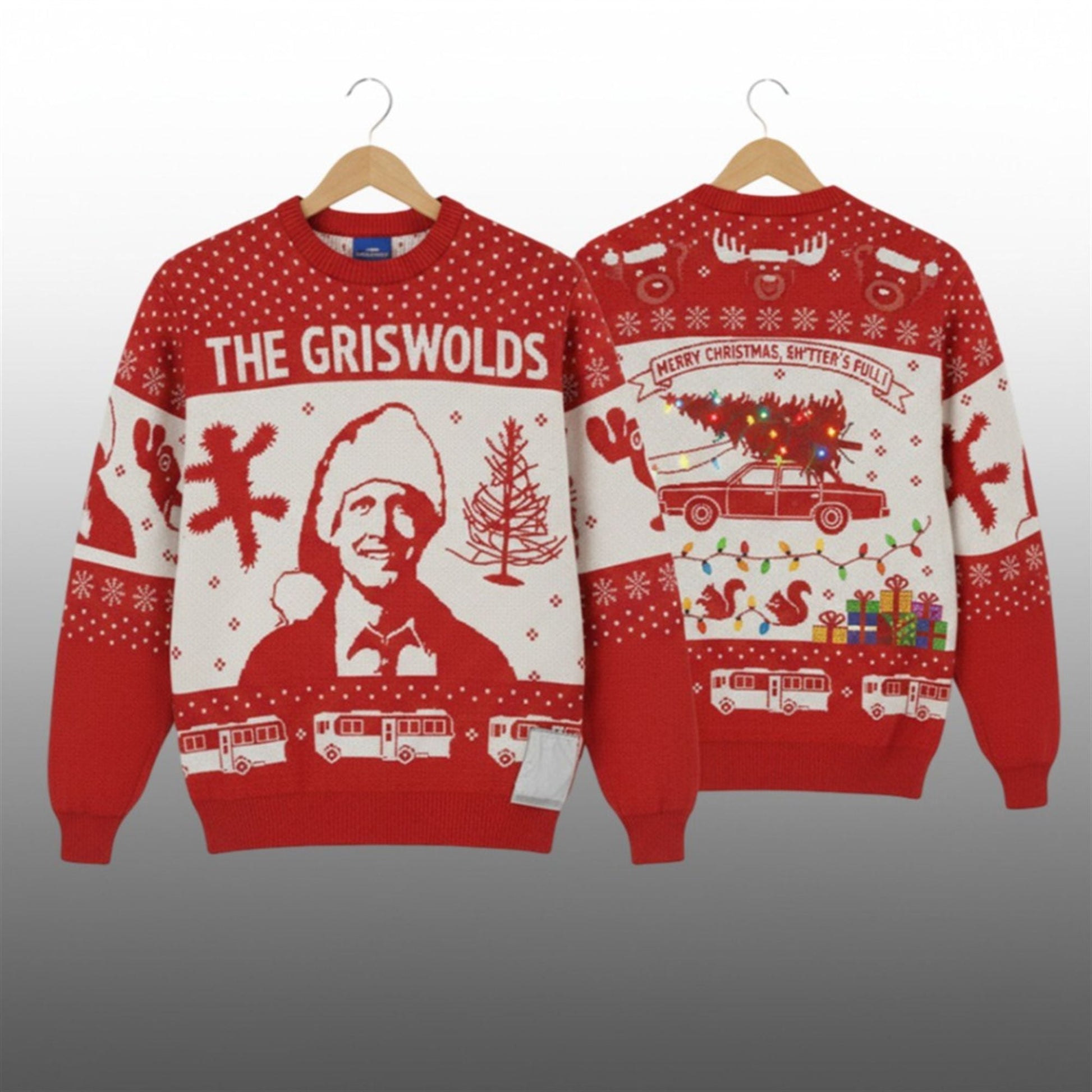 2026 Christmas The Griswolds Threshold of Hell Clark Santa Hat Ugly Sweater - Moonbestprint