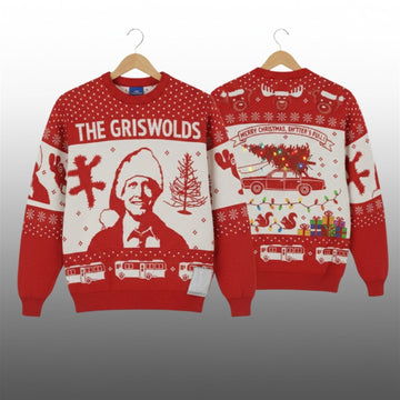 2026 Christmas The Griswolds Threshold of Hell Clark Santa Hat Ugly Sweater - Moonbestprint