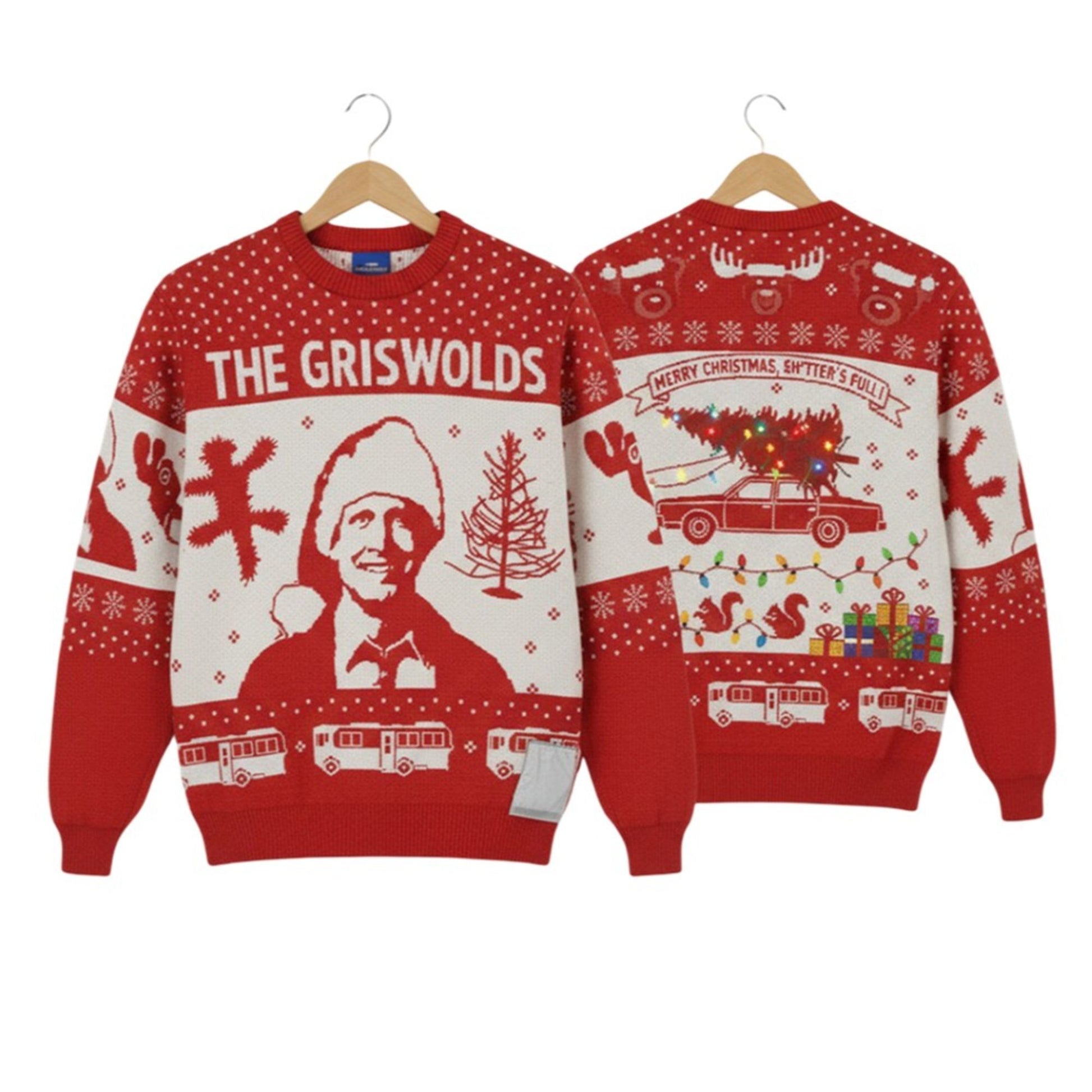 2026 Christmas The Griswolds Threshold of Hell Clark Santa Hat Ugly Sweater - Moonbestprint
