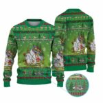 2025 Christmas The Grnch & Max with Sleigh Ugly Christmas Sweater – Moonbestprint