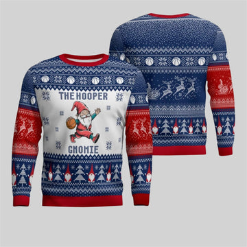 2026 Christmas The Hooper Gnomie Basketball Ugly Sweater - Moonbestprint