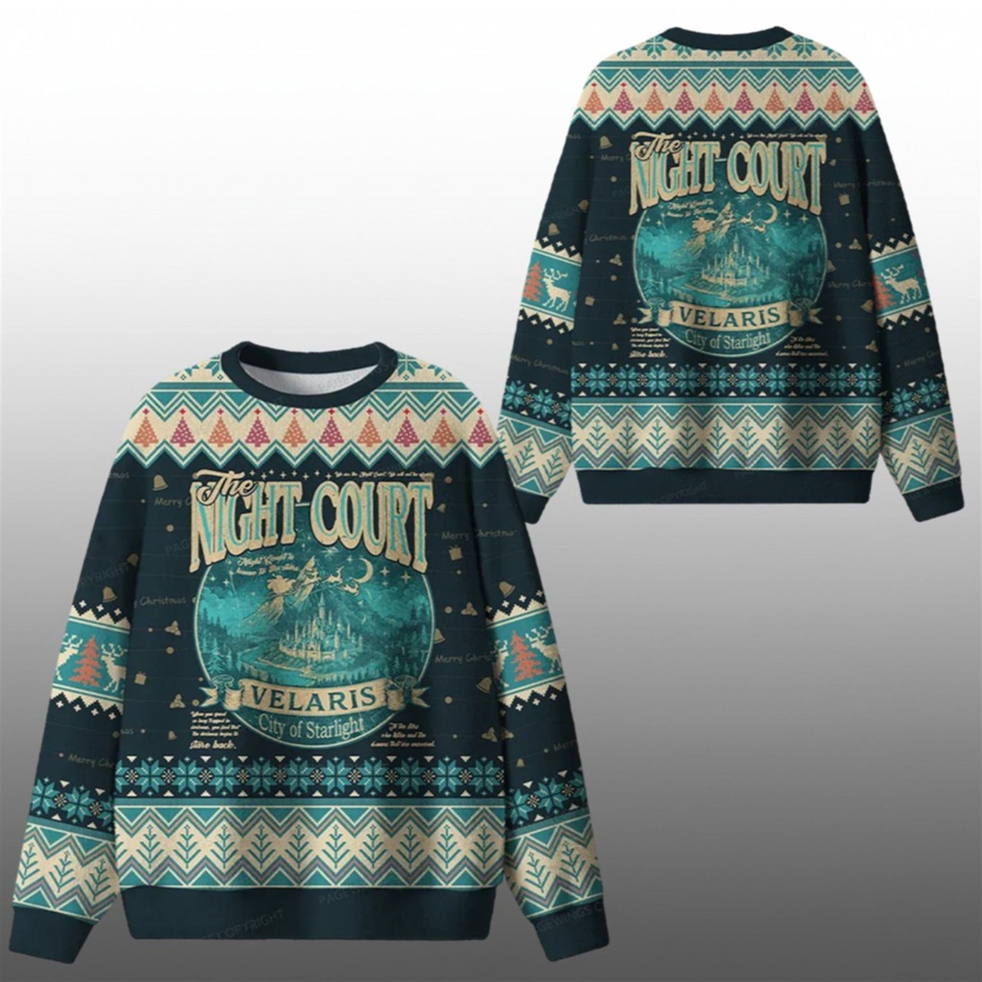 2026 Christmas The Night Court Velaris City Of Starlight Ugly Sweater - Moonbestprint