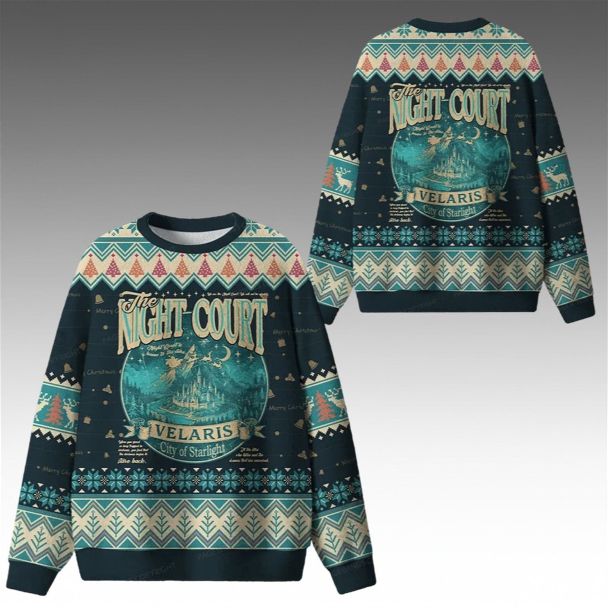 2026 Christmas The Night Court Velaris City Of Starlight Ugly Sweater - Moonbestprint