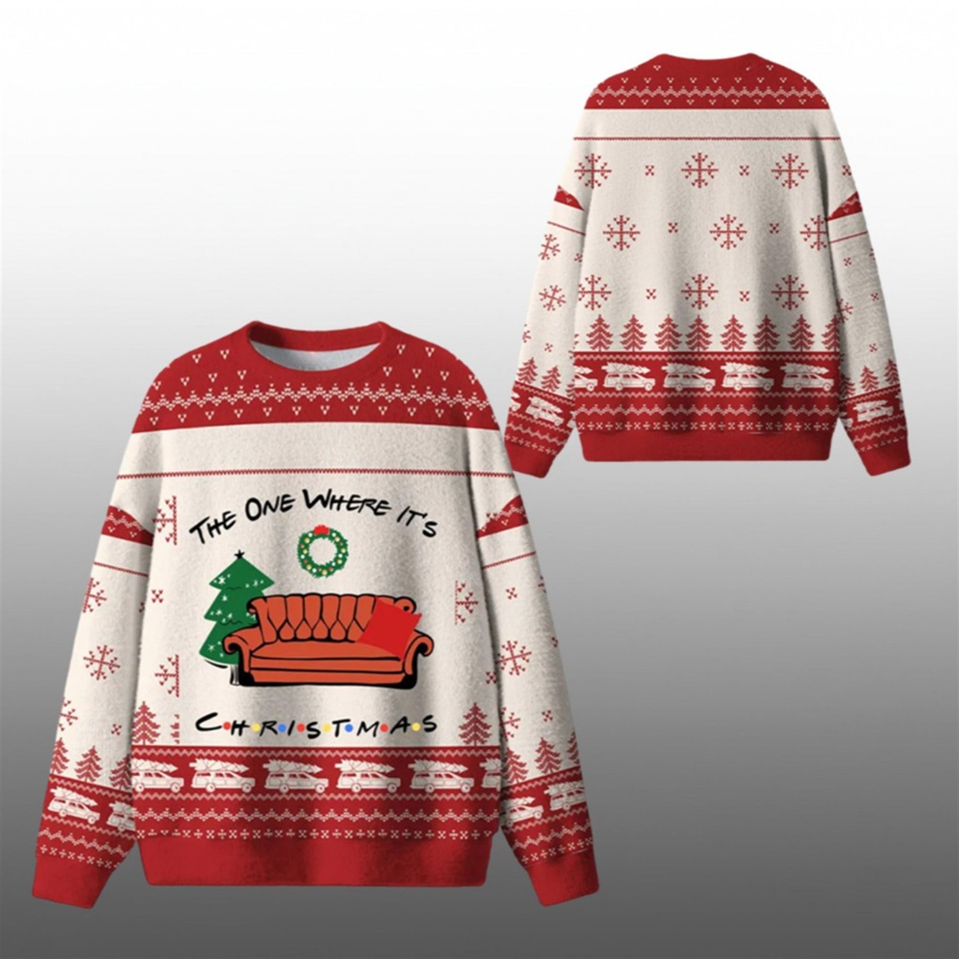 2026 Christmas The One Where It's Christmas Ugly Sweater - Moonbestprint