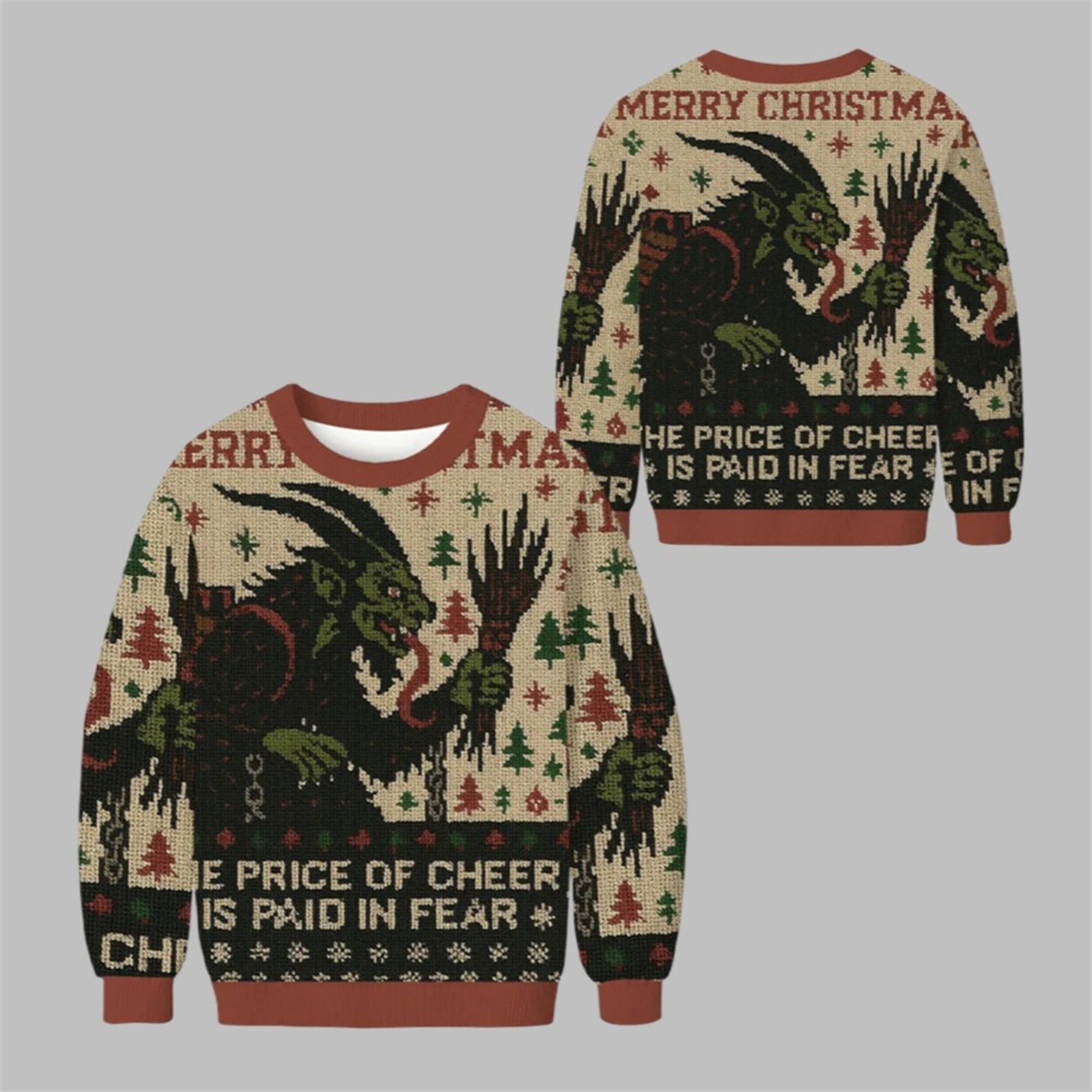 2026 Christmas The Price Of Cheer Is Paid In Fear Ugly Sweater - Moonbestprint
