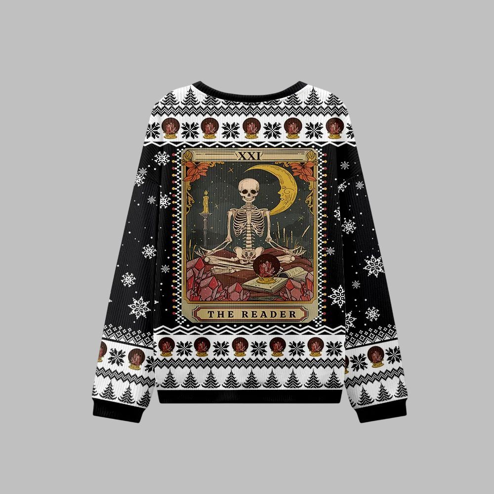 2026 Christmas The Reader Tarot Ugly Christmas Sweater - Moonbestprint