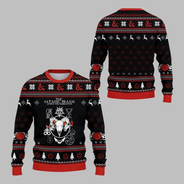 2026 Christmas DND The Satanic Praxis Ugly Sweater - Moonbestprint