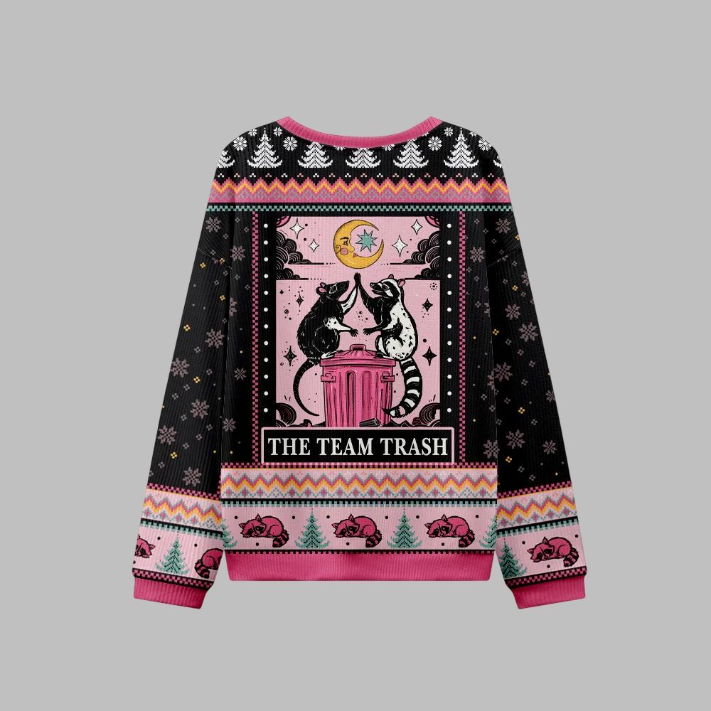 2026 Christmas The Team Trash Opossum Ugly Christmas Sweater - Moonbestprint
