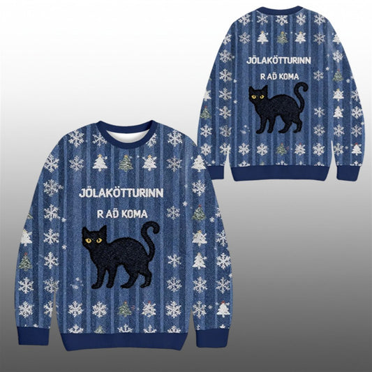 The Yule Cat is Coming Ugly Sweater 2026 Christmas - Moonbestprint