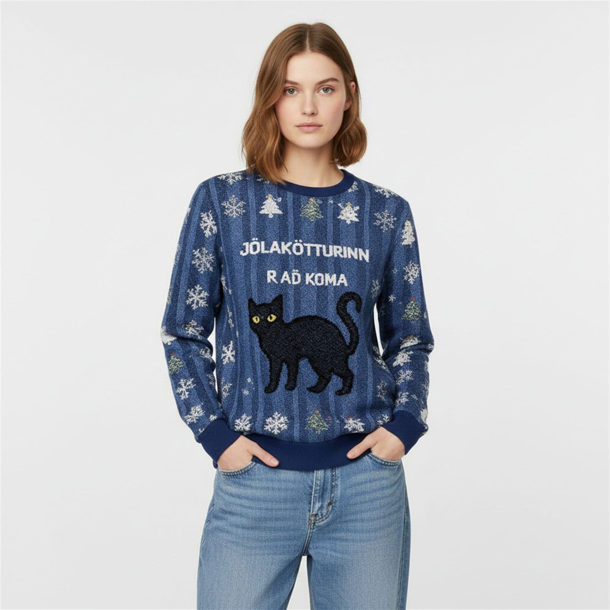 The Yule Cat is Coming Ugly Sweater 2026 Christmas - Moonbestprint