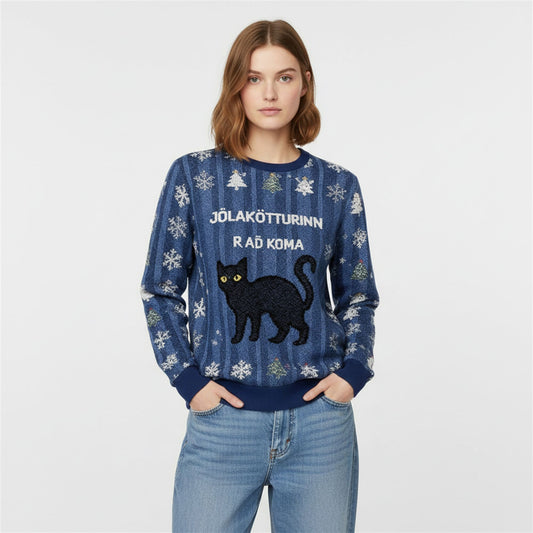The Yule Cat is Coming Ugly Sweater 2026 Christmas - Moonbestprint