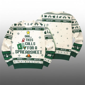 2026 Christmas This Calls For A Spreadsheet Ugly Sweater - Moonbestprint
